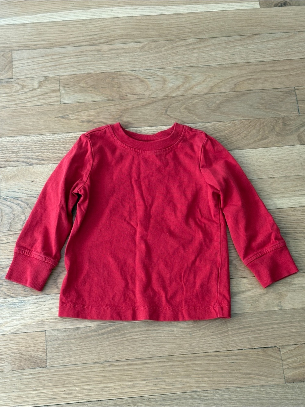 Hanna Andersson Bright Red Long-Sleeve Crewneck Tee